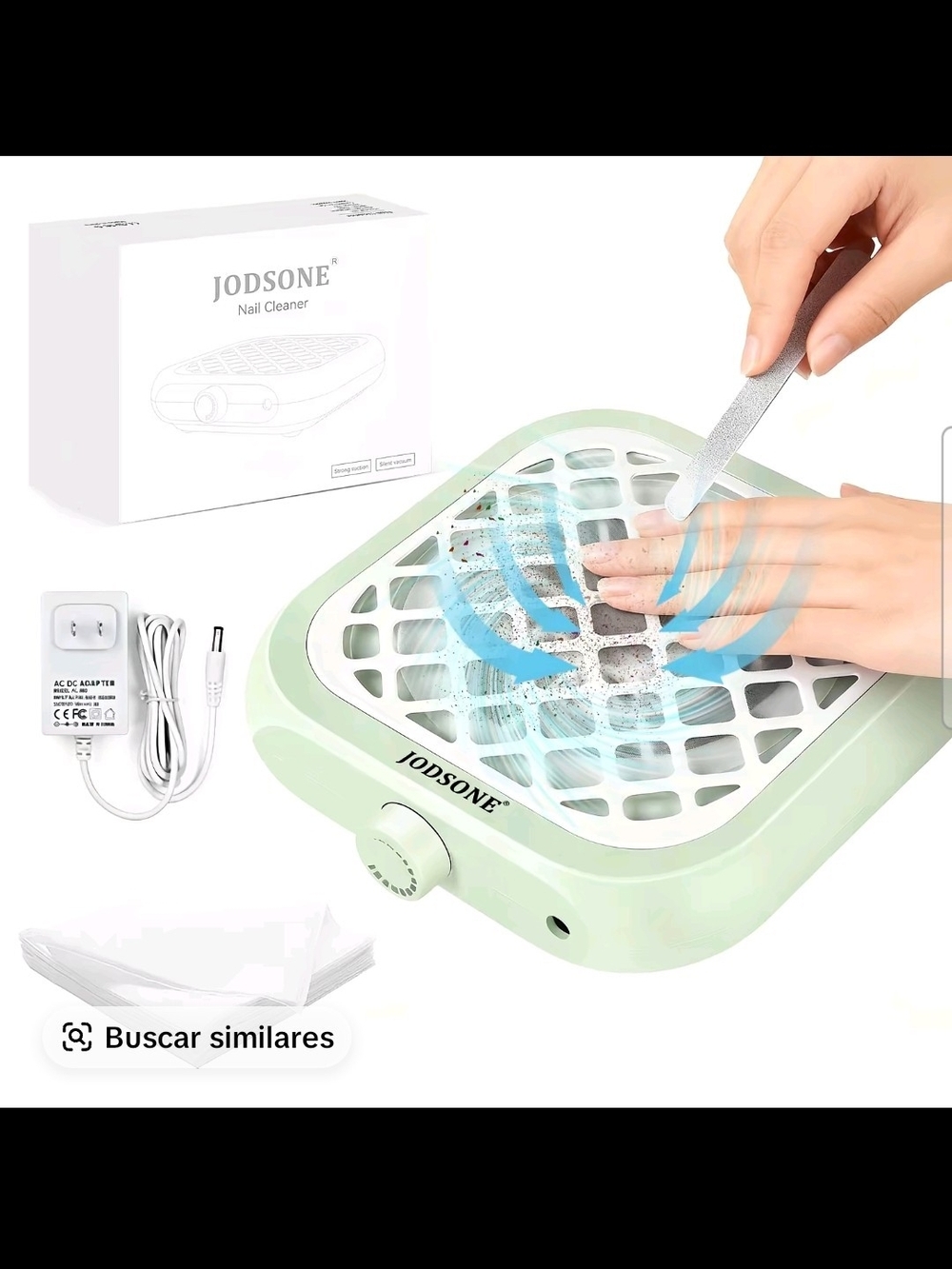 Mint Green Nail Dust Collector - Women Makeup Press-On Nails